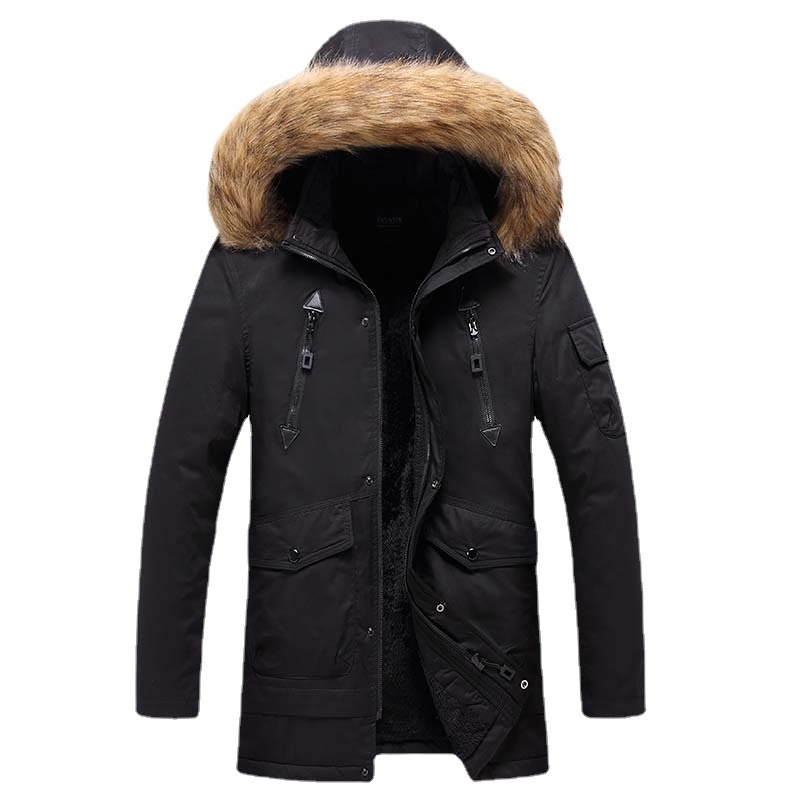 Памучно подплатено яке с цип, качулка, стойка яка, странични джобове, памучен пълнеж