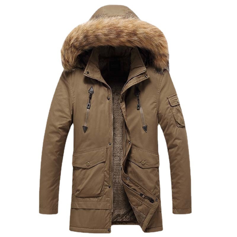 Памучно подплатено яке с цип, качулка, стойка яка, странични джобове, памучен пълнеж