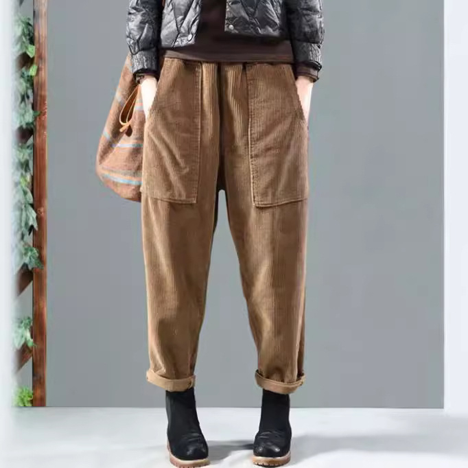 Ženske Hallen hlače od cordury, visokim strukom, širokim krojem, casual stil, jesen 2023, japansko-korejski ležerni stil