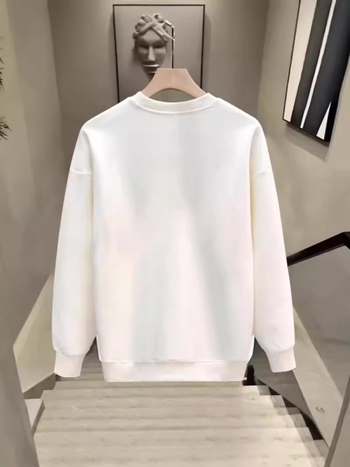 Мъжки суитшърт с кръгло деколте, принт, полиестер, дълъг ръкав, пролет/есен