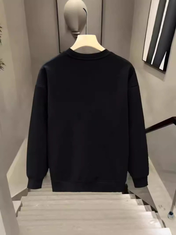 Мъжки суитшърт с кръгло деколте, принт, полиестер, дълъг ръкав, пролет/есен