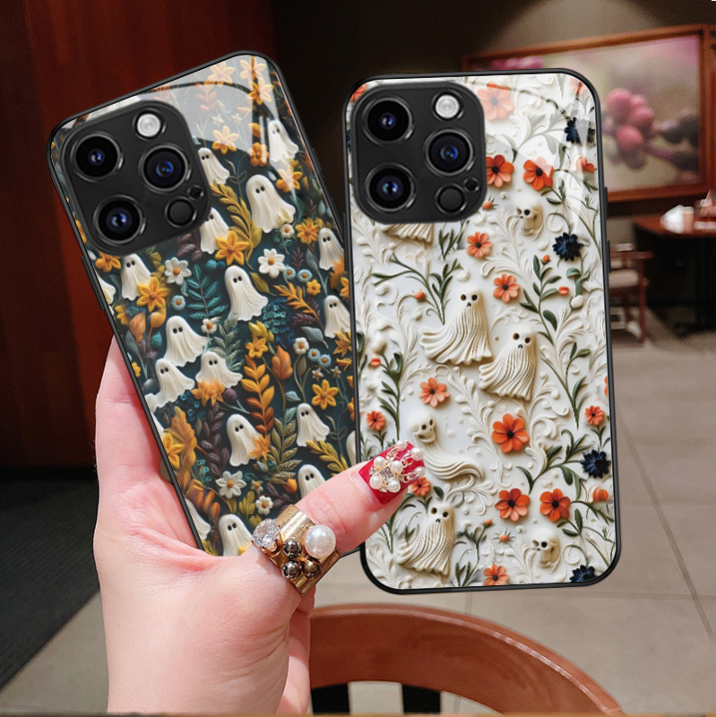 Halloween lebka tvrdý kryt na iPhone 11–14 Pro/Max – odolný proti nárazom, proti otlačkom prstov, odvádza teplo, prispôsobiteľný