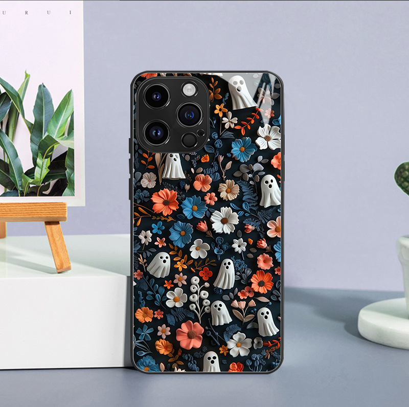 Halloween lebka tvrdý kryt na iPhone 11–14 Pro/Max – odolný proti nárazom, proti otlačkom prstov, odvádza teplo, prispôsobiteľný