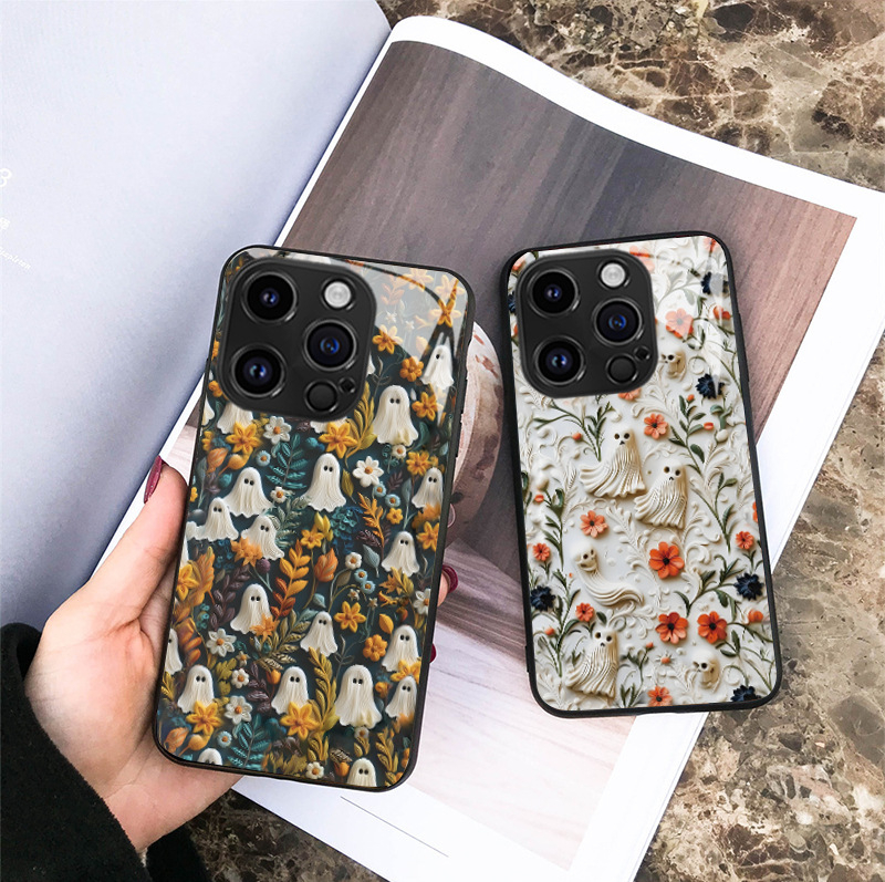 Halloween lebka tvrdý kryt na iPhone 11–14 Pro/Max – odolný proti nárazom, proti otlačkom prstov, odvádza teplo, prispôsobiteľný