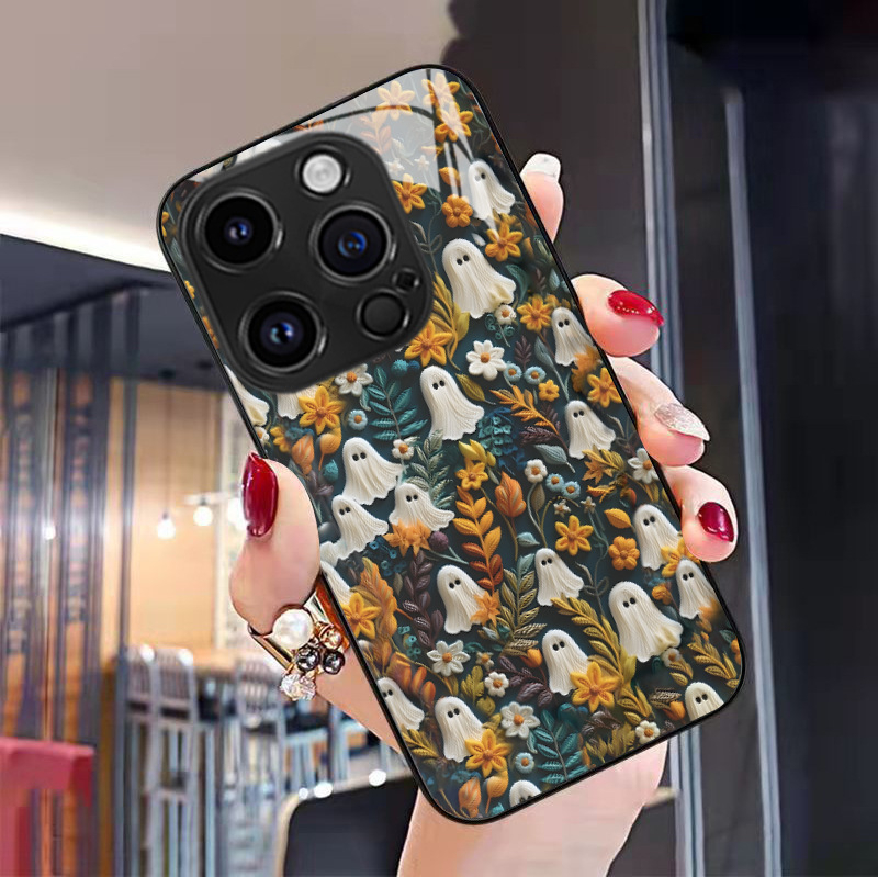 Halloween lebka tvrdý kryt na iPhone 11–14 Pro/Max – odolný proti nárazom, proti otlačkom prstov, odvádza teplo, prispôsobiteľný