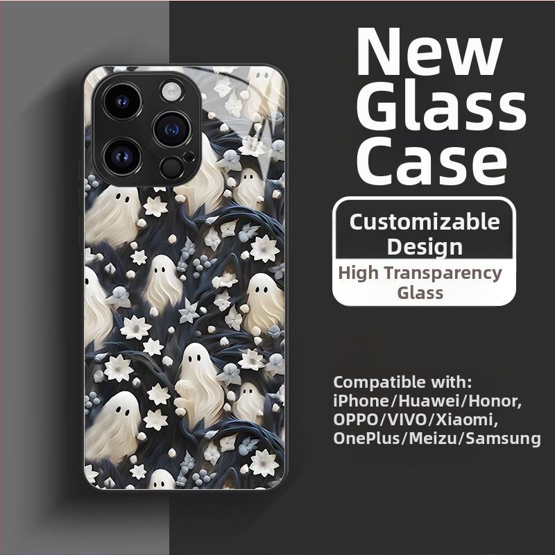 Halloween lebka tvrdý kryt na iPhone 11–14 Pro/Max – odolný proti nárazom, proti otlačkom prstov, odvádza teplo, prispôsobiteľný