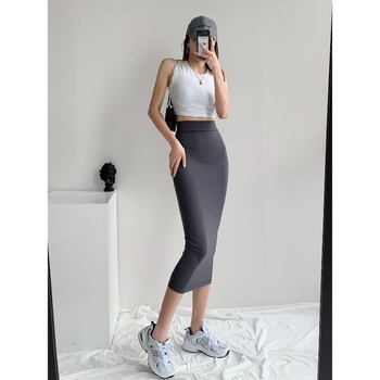 Φούστα Midi Α-γραμμής από Chenille, με Spandex και μικροελαστικότητα