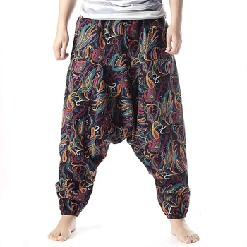 Ανδρικά και γυναικεία βαμβακερά παντελόνια γιόγκα με ίσιο κόψιμο, μεσαία μέση, ζώνη περιλαμβάνεται, κλείσιμο με κορδόνι, μανσέτες στους αστραγάλους, 90% βαμβάκι, κατάλληλα για όλες τις εποχές