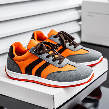 Ανδρικά αθλητικά παπούτσια, διαπνέοντα, ρετρό στυλ, PU επάνω, EVA πάτος, κορδόνια, χοντρή σόλα