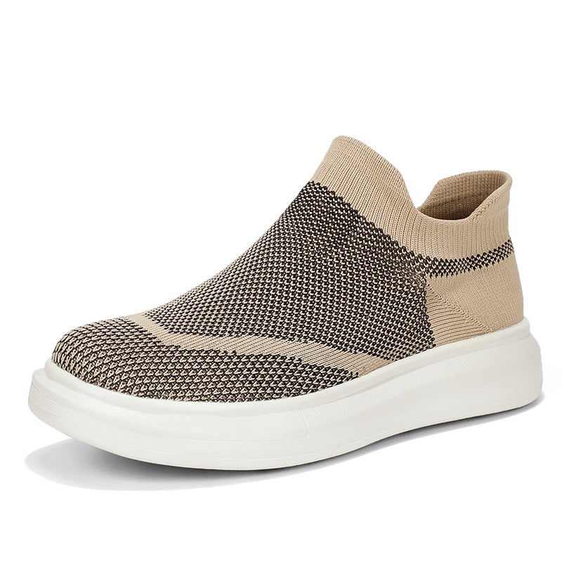 Uniszex hálós casual cipő, kerek orrú, alacsony felső rész, slip-on, EVA talp