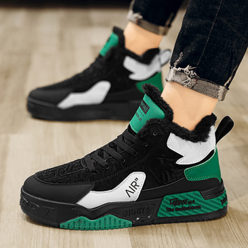 Ανδρικές χειμερινές παντόφλες με συνθετικό PU επάνω μέρος, EVA σόλα, παχυνμένες, υφή σουέντ