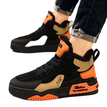 Ανδρικές χειμερινές παντόφλες με συνθετικό PU επάνω μέρος, EVA σόλα, παχυνμένες, υφή σουέντ