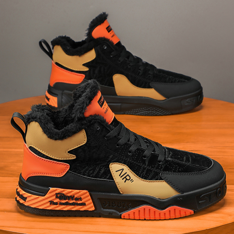 Muške zimske papuče, gornji dio od umjetnog PU, EVA potplat, debeli, velur tekstura