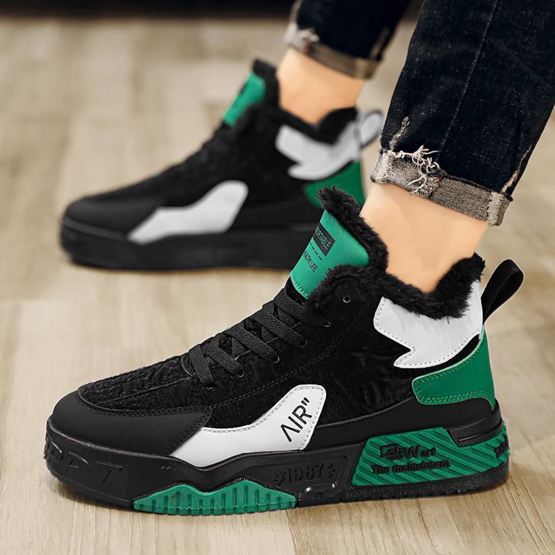 Muške zimske papuče, gornji dio od umjetnog PU, EVA potplat, debeli, velur tekstura