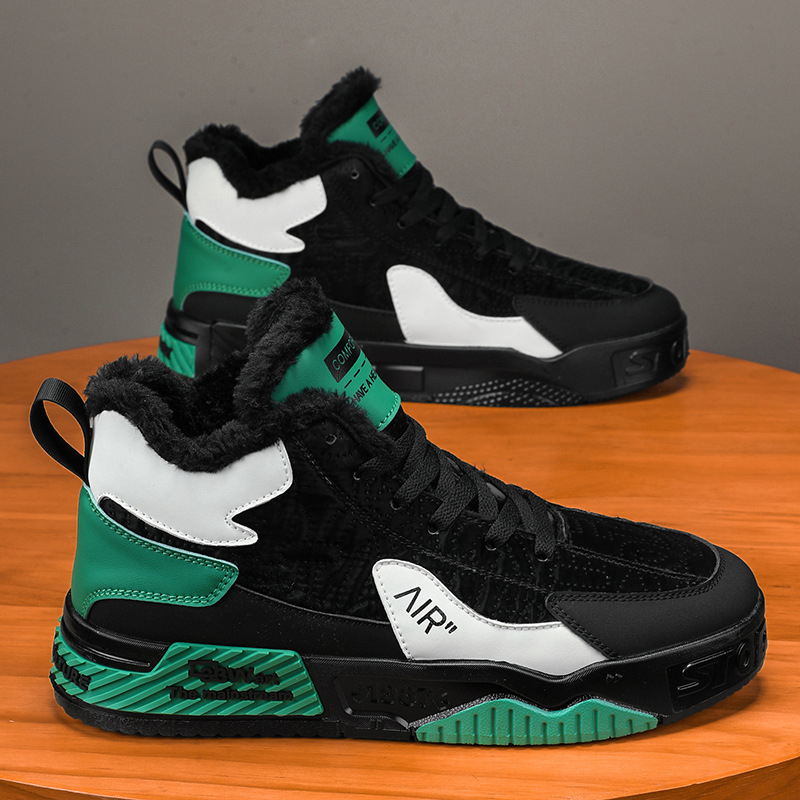 Muške zimske papuče, gornji dio od umjetnog PU, EVA potplat, debeli, velur tekstura