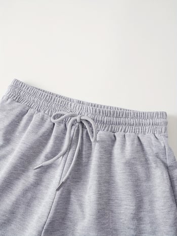 Šorcevi s vezicom, 2-dijelni set, Harajuku stil, chenille materijal sa spandexom ispod 30%, proljeće 2025