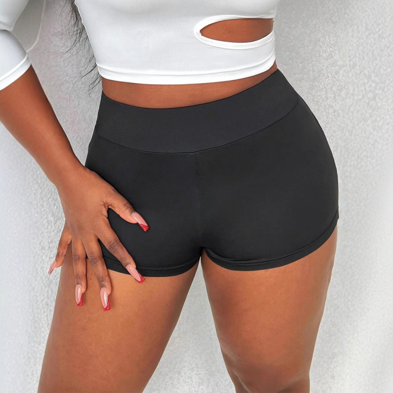 Ženske šorceve za jogu i trčanje, visok pojas, duljina 3/4, mješavina poliester elastan, visoka elastičnost, street hipster stil