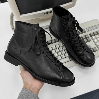 Ανδρικά μποτάκια πυγμαχίας με σόλα από καουτσούκ, αντιολισθητικά, επάνω και εσωτερικό υλικό Super Migration, Άνοιξη 2025