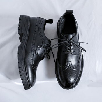 Ανδρικά Παπούτσια Brogue Carved - Μικροϊφίβερ πάνω μέρος, Καουτσούκ σόλα, Μυτερός δάχτυλος, Χαμηλός τακούνι 1-3 cm, Αντιολισθητικό, Άνοιξη 2025