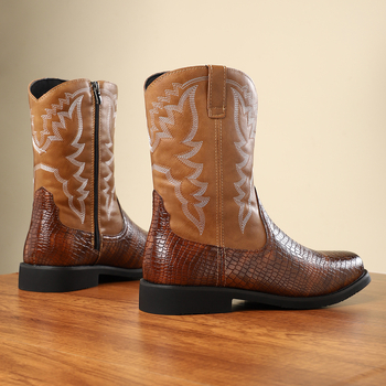 Μπότες Martin, PU επάνω μέρος, καουτσούκ σόλα, στρογγυλή μύτη, χαμηλό τακούνι 1–3 εκ.