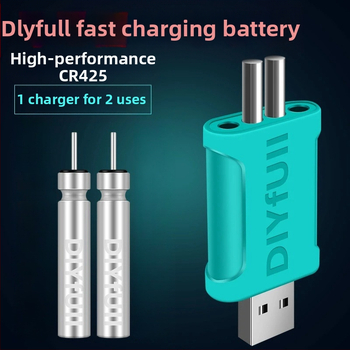 Danny Fu LIR425 Újratölthető Akkumulátor és Töltő Készlet Éjszakai Horgászathoz Világító Elektronikus Úszóval