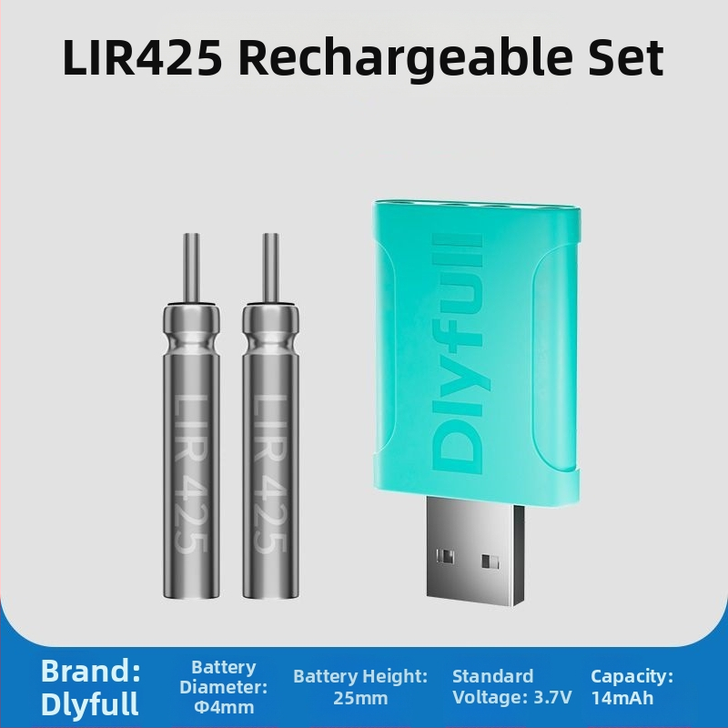 Danny Fu LIR425 Újratölthető Akkumulátor és Töltő Készlet Éjszakai Horgászathoz Világító Elektronikus Úszóval