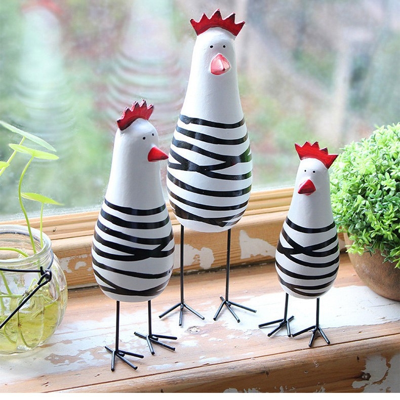 Ξύλινα γλυπτά: οικογένεια κοτόπουλων, σετ 3 τεμαχίων, πεύκο, χειροποίητα