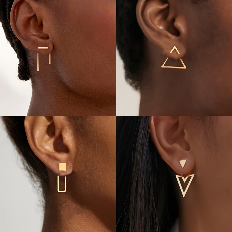 Set ušnih manžeta Bodhi, dizajn trokuti-strelica, 8 komada, proljeće 2025