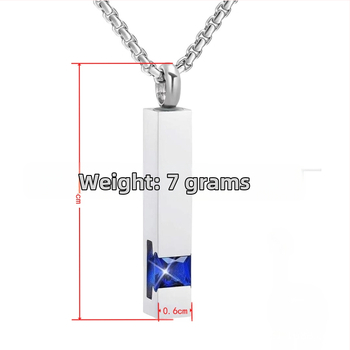 Κολιέ με μενταγιόν από ανοξείδωτο ατσάλι, εξάγωνο ζαφείρι, γεωμετρικός σχεδιασμός, φινίρισμα με διαμάντι