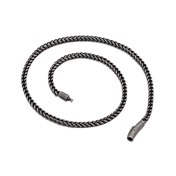 Κολιέ από ανοξείδωτο ατσάλι με αλυσίδα Cuban, γεωμετρικό κρεμαστό σε παλιομοδίτικο ύφος, τιτάνιο ατσάλι, 85 g