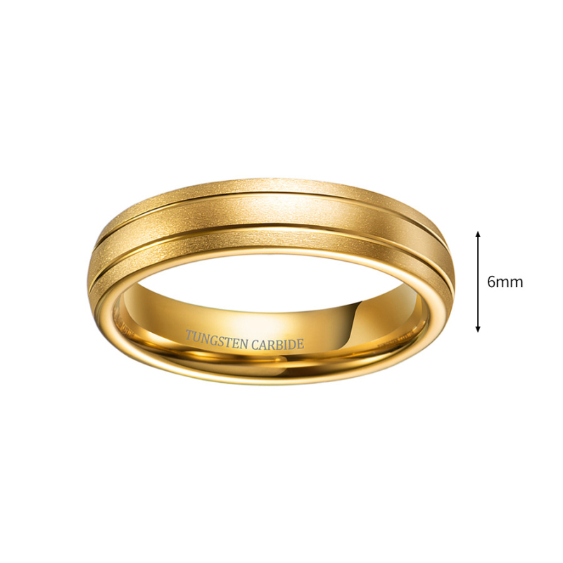 Δαχτυλίδι από βολφράμιο χάλυβα με ματ φινίς, γεωμετρικό unisex, κορεακή έκδοση, ζευγάρι δαχτυλιδιών