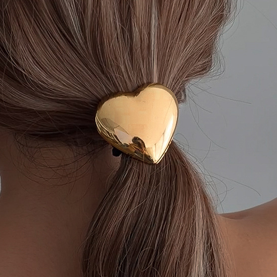 Аксесоари за коса от сплав — плетен пръстен за опашка с плисиран дизайн, стил принцеса, висока еластичност, електроплатина, аксесоар за глава, есен 2024