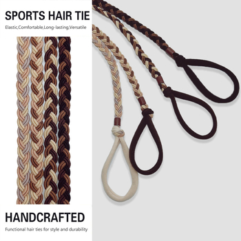 Ластик за опашка от плат - ръчна изработка, висока еластичност, модерен аксесоар за прически