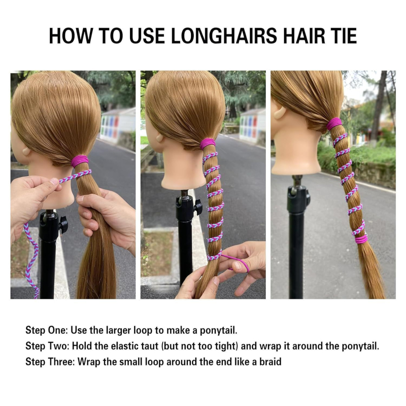 Ластик за опашка от плат - ръчна изработка, висока еластичност, модерен аксесоар за прически