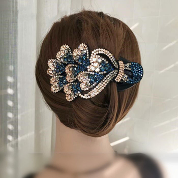Korejskog stila rhinestones štipaljka za kosu za žene, ručno izrađena, klipsa za glavu