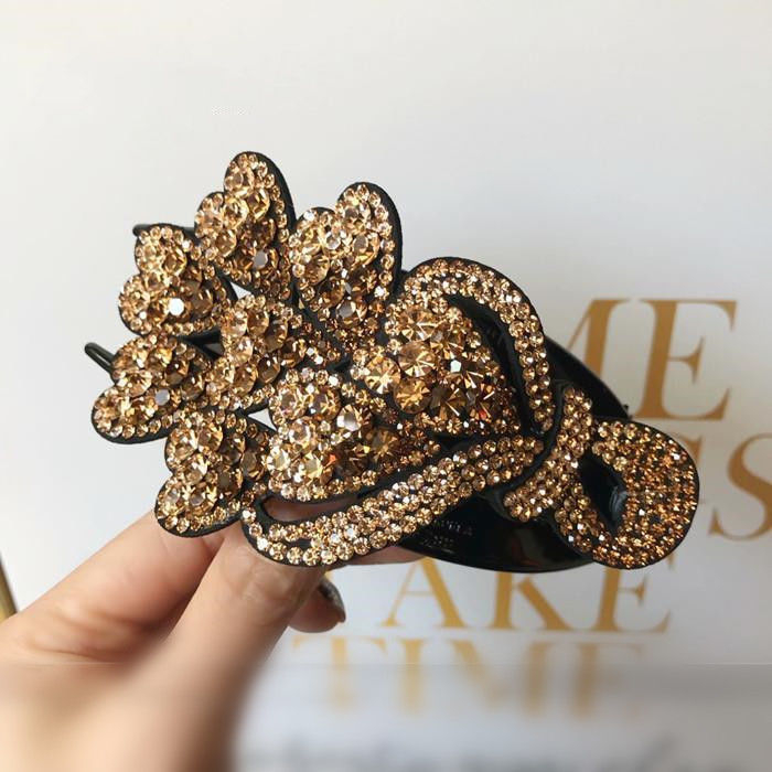 Korejskog stila rhinestones štipaljka za kosu za žene, ručno izrađena, klipsa za glavu