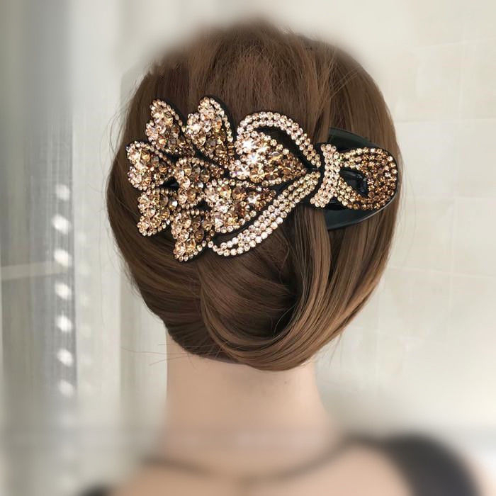 Korejskog stila rhinestones štipaljka za kosu za žene, ručno izrađena, klipsa za glavu