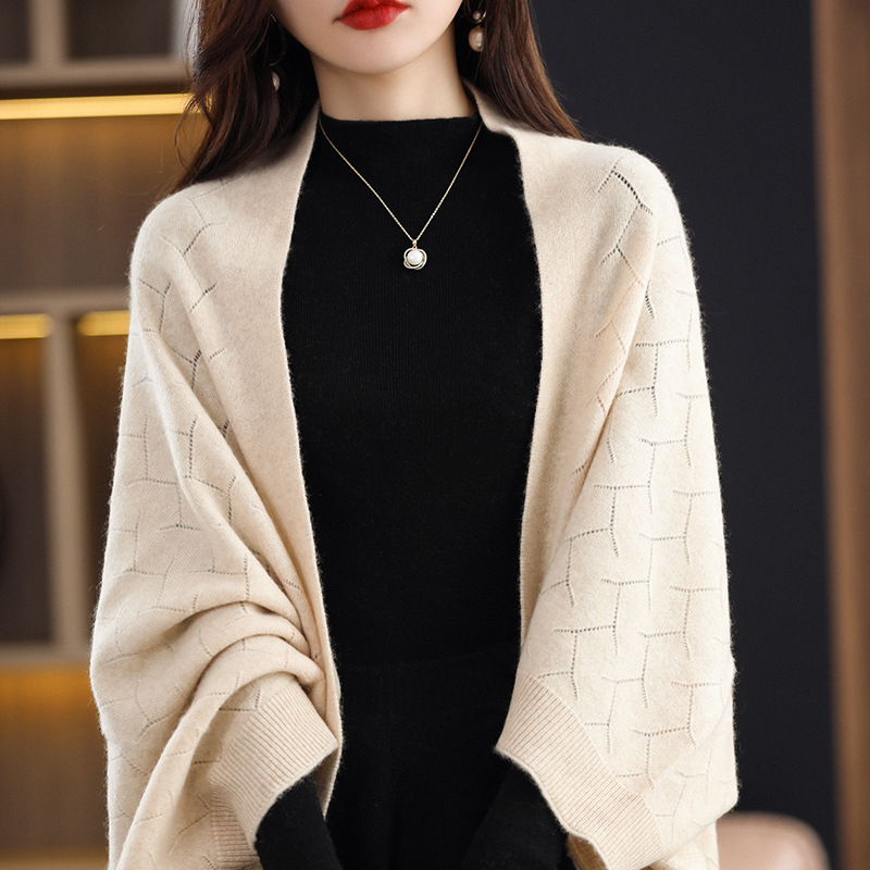 Qi Fei Tong кашмирен плетен шал-аксесоар, есен-зима 2025, обработка по поръчка, лицензиран частен етикет