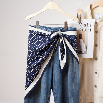 Šal trokutasti od umjetnoga svile sa kaišem — Ljeto, Poliester, Tkanina: Twill, Podrijetlo: Jinhua, Tie-Dye