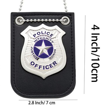 Σετ cosplay αστυνομικός για Halloween — πλαστικό υλικό, περιλαμβάνει διακριτικό αστυνομίας και χειροπέδες για κοστούμι μακιγιάζ