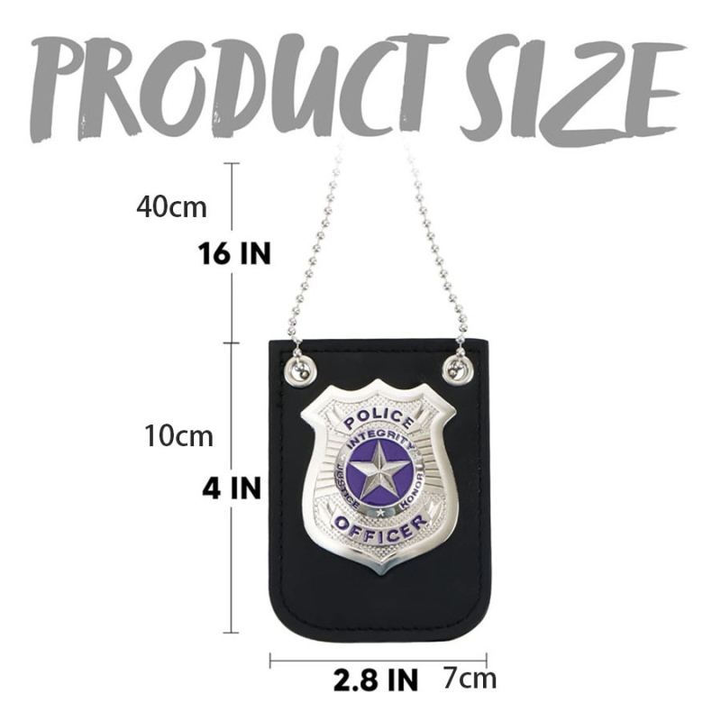 Set de props cosplay polițienești de Halloween — material plastic, include insignă de poliție și cătușe pentru costum de machiaj