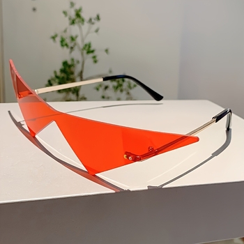 Γυαλιά ηλίου χωρίς στήριγμα, τριγωνικά, unisex, άνοιξη 2025