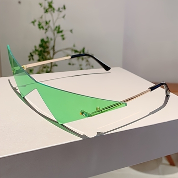 Γυαλιά ηλίου χωρίς στήριγμα, τριγωνικά, unisex, άνοιξη 2025