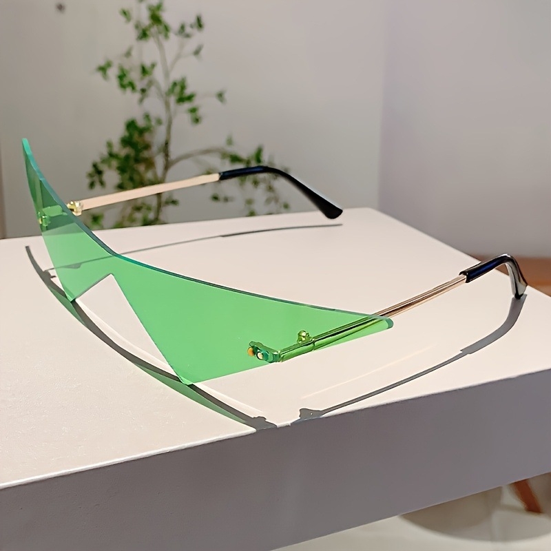 Γυαλιά ηλίου χωρίς στήριγμα, τριγωνικά, unisex, άνοιξη 2025