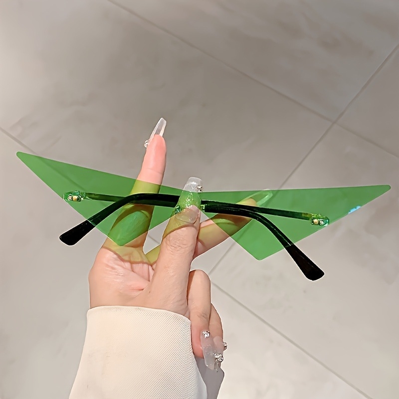 Γυαλιά ηλίου χωρίς στήριγμα, τριγωνικά, unisex, άνοιξη 2025