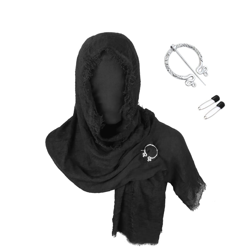 Ficino μεσαιωνικός μανδύας ιππότη για cosplay — για ενήλικες, PU δερμάτινη αγκράφα ζώνης, κούμπωμα με βελόνα, φθινοπωρινή έκδοση 2024