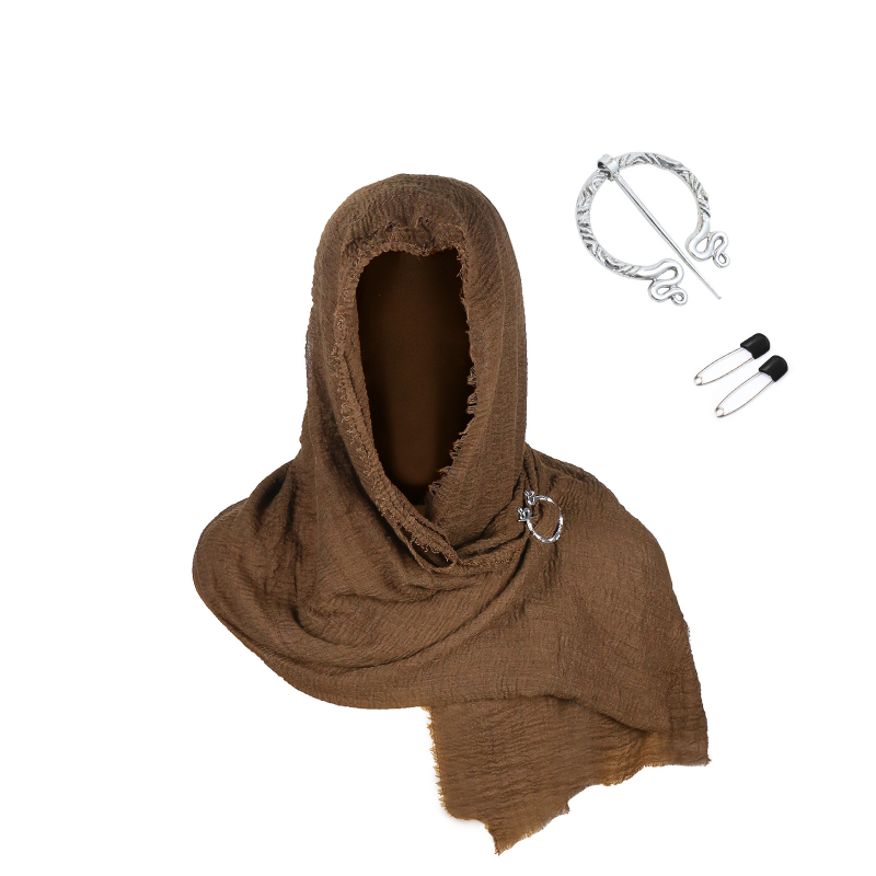 Ficino μεσαιωνικός μανδύας ιππότη για cosplay — για ενήλικες, PU δερμάτινη αγκράφα ζώνης, κούμπωμα με βελόνα, φθινοπωρινή έκδοση 2024