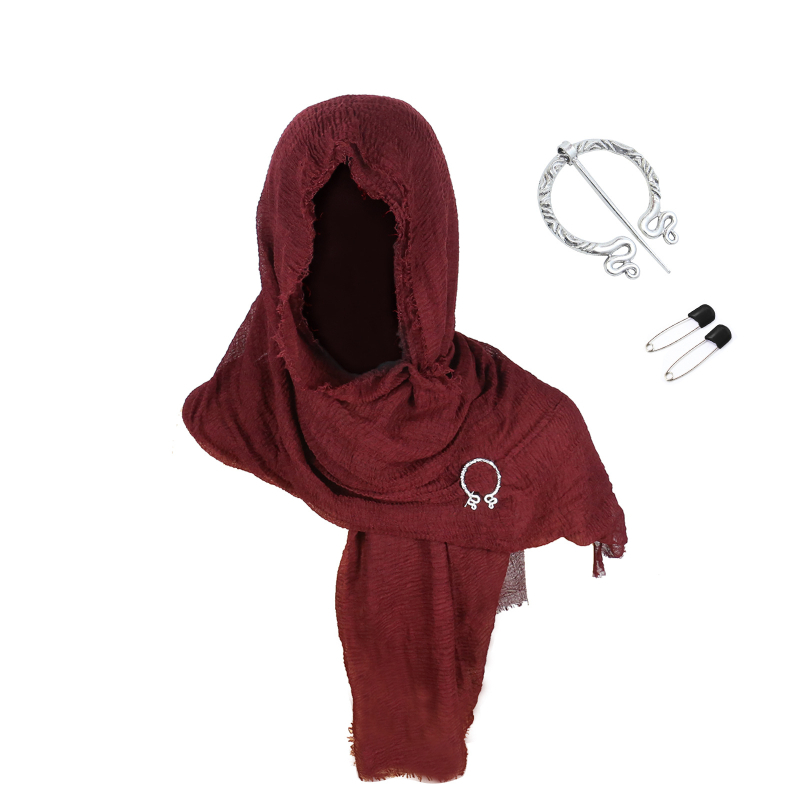 Ficino μεσαιωνικός μανδύας ιππότη για cosplay — για ενήλικες, PU δερμάτινη αγκράφα ζώνης, κούμπωμα με βελόνα, φθινοπωρινή έκδοση 2024