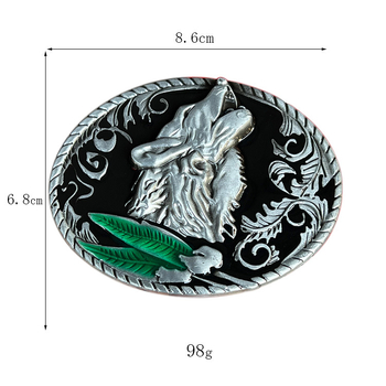 Катарама за колан с глава на вълк от цинкова сплав, гладко закопчаване, за мъже, Зима 2022