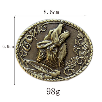 Катарама за колан с глава на вълк от цинкова сплав, гладко закопчаване, за мъже, Зима 2022